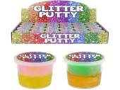 2layer glitter putty H6cm 60g - 2asstd   (ADD 24 FOR DISPLAY)