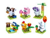 Mini farm animal block kits - 6asstd. (ADD 12 FOR DISPLAY)