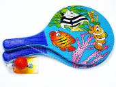 Wooden beach bat & ball set - 3asstd* Wooden beach bat & ball set - 3asstd*