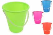 7" round colour bucket, 4 asstd neon cols