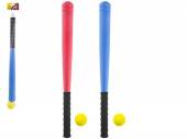 Foam baseball bat and ball set - 3/cols.