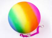 Rainbow ball with spring clip (DEFLATED) Rainbow ball with spring clip (DEFLATED)