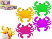 BOX 12, neon squishy crabs (12x10cm) - 4/cols.