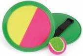 Catch it, 2 velcro round hand discs and velcro throw ball. Catch it, 2 velcro round hand discs and velcro throw ball.