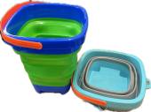 Collapsible beach bucket H15cm - 2/cols. Collapsible beach bucket H15cm - 2/cols.