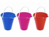 Round bucket with pour lip, dia 22cm- 3/cols.*