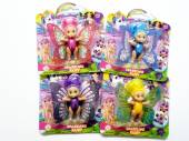 Small sparkling fairy doll (movable wings) - 4/cols
