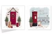 Box 10, square postbox/door Christmas cards. Box 10, square postbox/door Christmas cards.