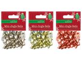 Pkt 30, mini jingle bells - 3/cols.