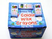 Box 4 colour wax crayons*
(= .12p box)