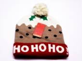 Childs Christmas HO HO HO bobble hat*