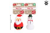 Squeaky Snowman/Santa vinyl dog toy L11cm. Squeaky Snowman/Santa vinyl dog toy L11cm.