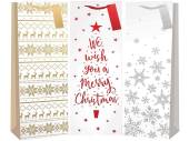 Christmas foil bottle bag - 3asstd* Christmas foil bottle bag - 3asstd*