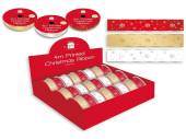 4m printed Christmas ribbon - 3/cols. 4m printed Christmas ribbon - 3/cols.