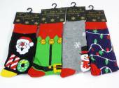 Mens Christmas design socks - 4asstd*