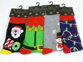 Mens Christmas design socks - 4asstd* Mens Christmas design socks - 4asstd*