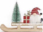 18cm Christmas Santa sleigh decoration.