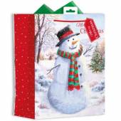 Snowman gift bag LARGE (33X26X14cm) Snowman gift bag LARGE (33X26X14cm)