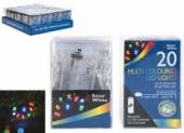 20 multi-coloured b/op led fairy lights. 20 multi-coloured b/op led fairy lights.