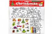 Christmas colouring set with stickers. Christmas colouring set with stickers.