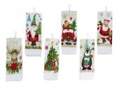 Christmas cotton tea towel - 6asstd. Christmas cotton tea towel - 6asstd.