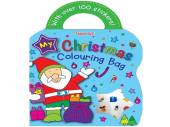 Christmas colouring/sticker book with handle.