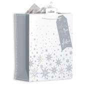 Ice snowflakes gift bag MEDIUM (26x21x10cm)