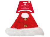 Fluffy Santa hat with 3x bells. Fluffy Santa hat with 3x bells.