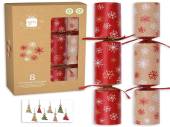 Box 8, kraft snowflake Christmas crackers. Box 8, kraft snowflake Christmas crackers.