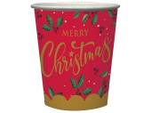 Pack 8, Merry Christmas paper cups.