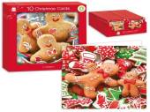 Box 10, square gingerbread men Christmas cards - 2designs.