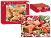 Box 10, square gingerbread men Christmas cards - 2designs. Box 10, square gingerbread men Christmas cards - 2designs.