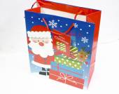 Santa and presents LARGE gift bag. (33x26x12cm)