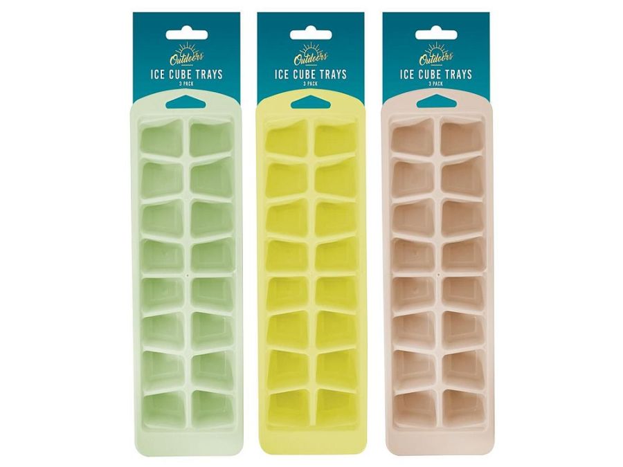 Pack 3, ice cube trays - 3/cols*