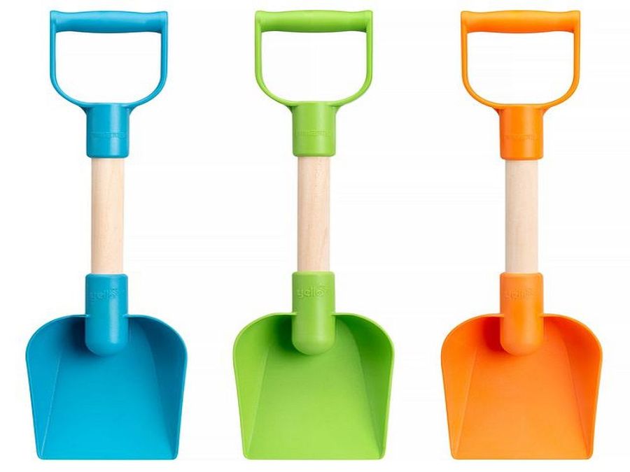14" recycled wood shaft plastic spade - 3/cols.