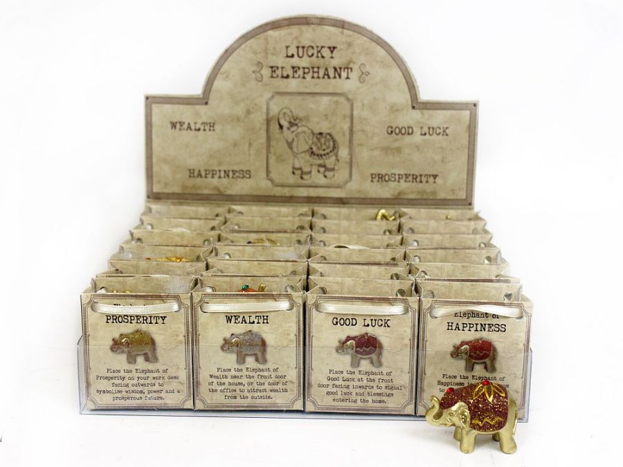 Lucky elephant in bag - 4asstd*
ADD 24 FOR DISPLAY)