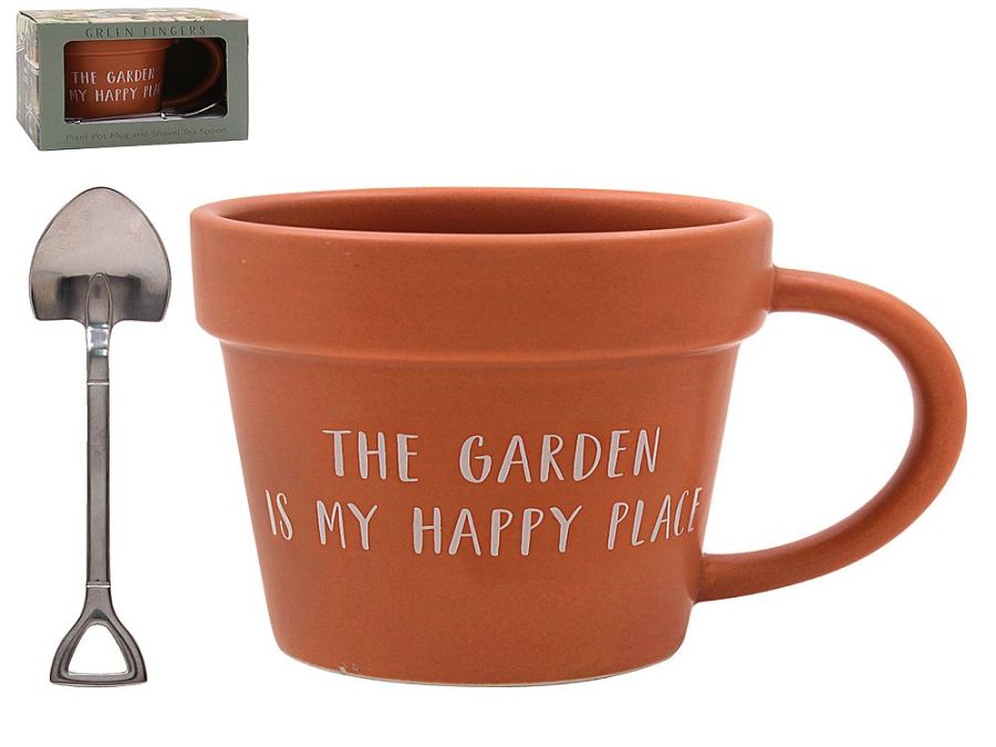 Boxed plant pot mug and shovel spoon*