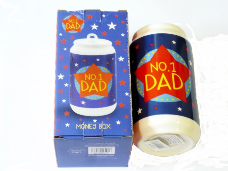 No 1 Dad resin can shaped money box, H15cm.
30PCS ONLY IN STOCK No 1 Dad resin can shaped money box, H15cm.
30PCS ONLY IN STOCK