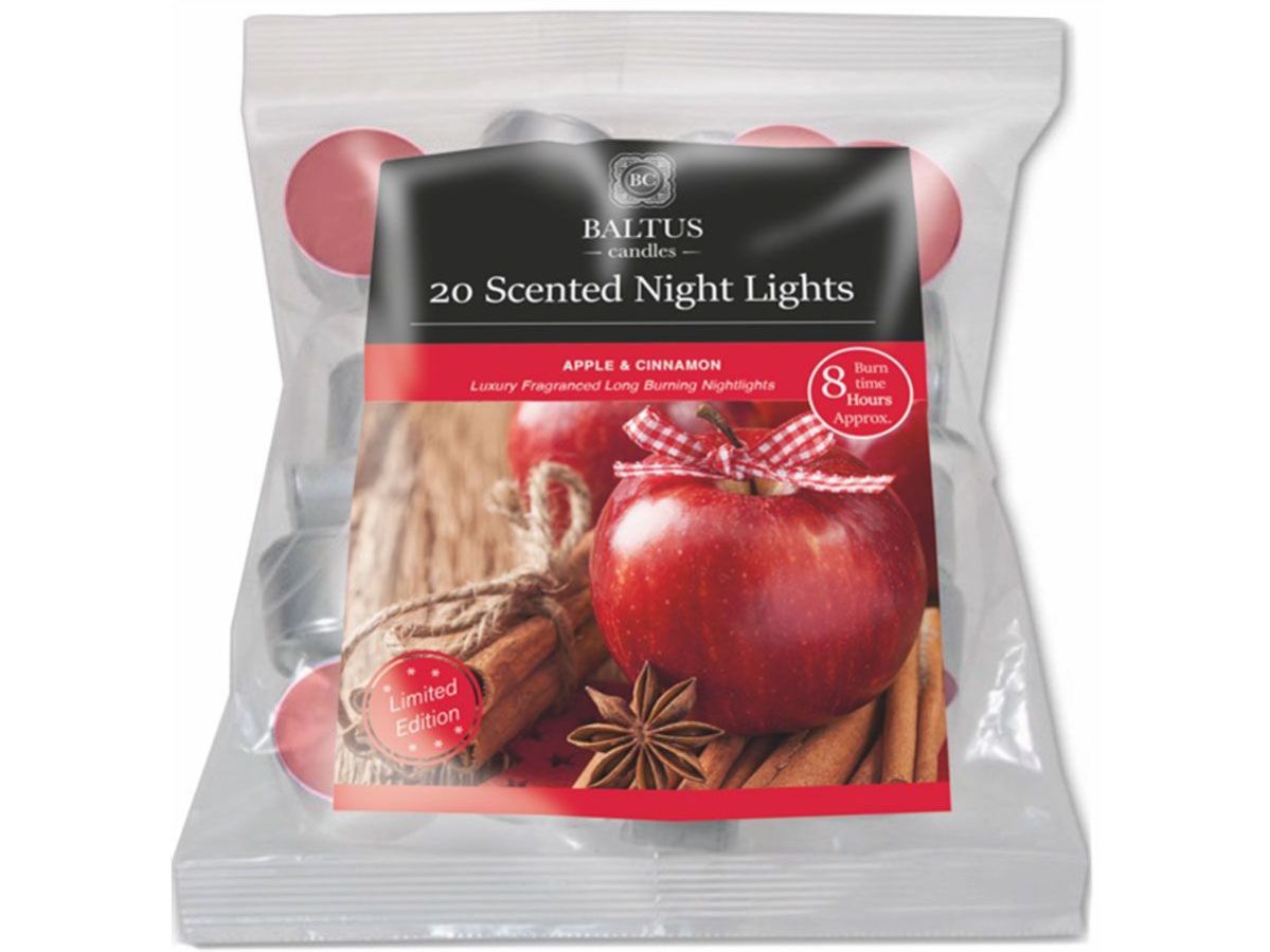 Pack 20, scented tea light - APPLE CINNAMON*