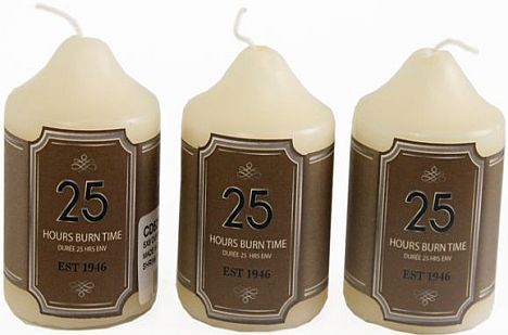 25hour pillar candle (5x8cm)*