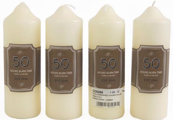 50hr pillar candle (5x15cm) 50hr pillar candle (5x15cm)