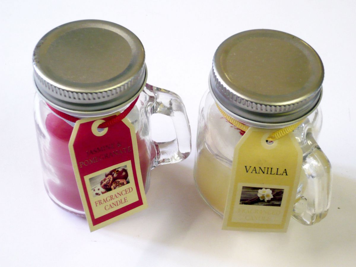 Mini scented candle jars, H9cm - 8asstd