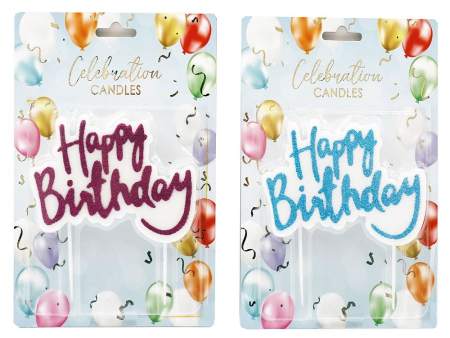 Happy Birthday candle - 2/cols. Happy Birthday candle - 2/cols.