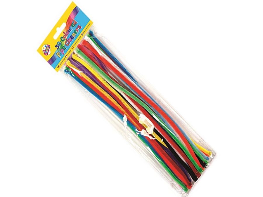 Pack 30, coloured pipe cleaners. Pack 30, coloured pipe cleaners.