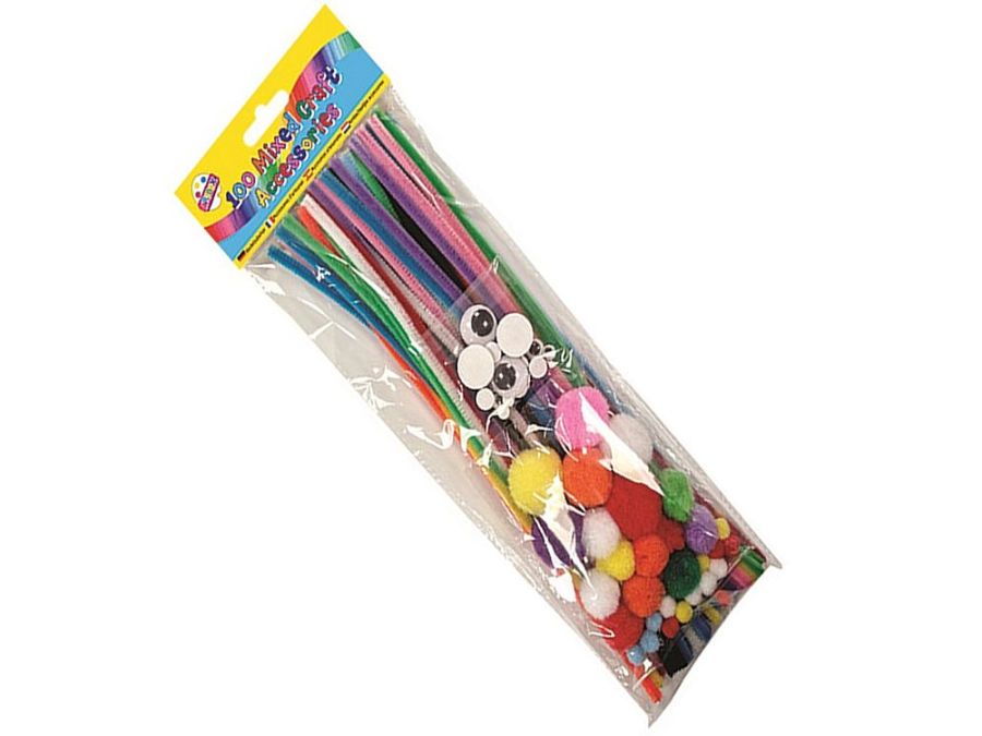 Pack 100 mixed craft accessories* Pack 100 mixed craft accessories*