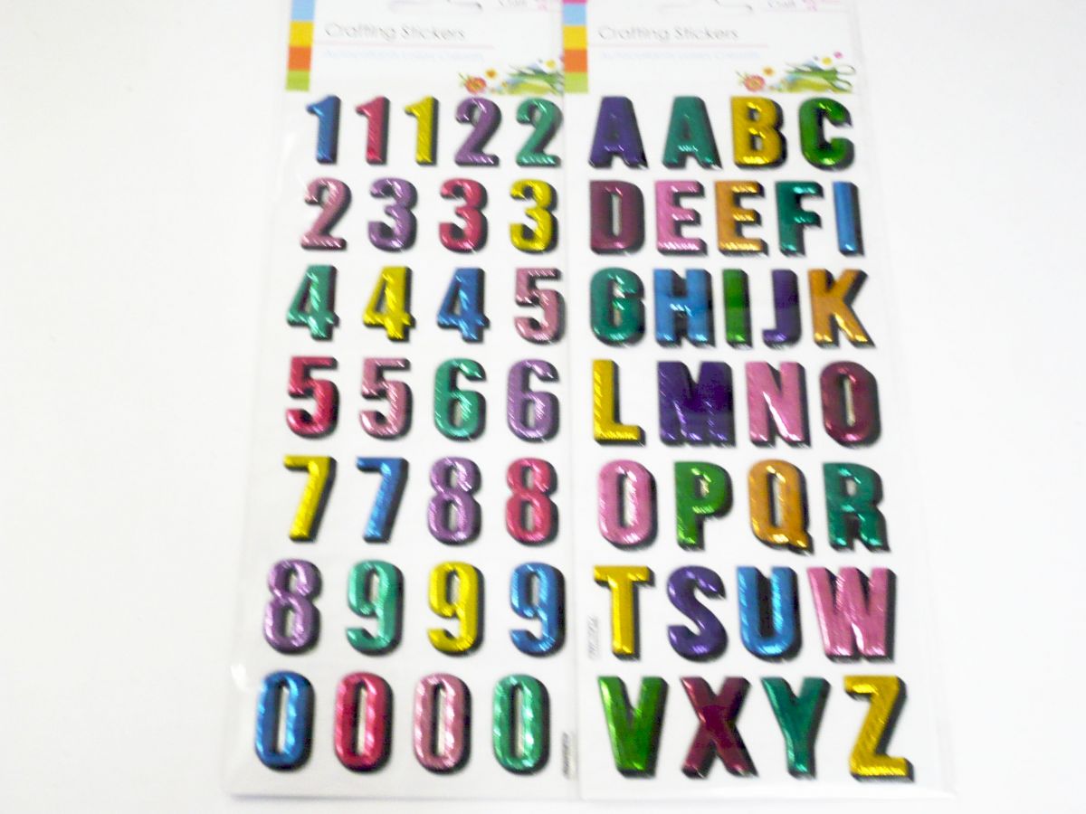 Puffy numbers/alphabet stickers*