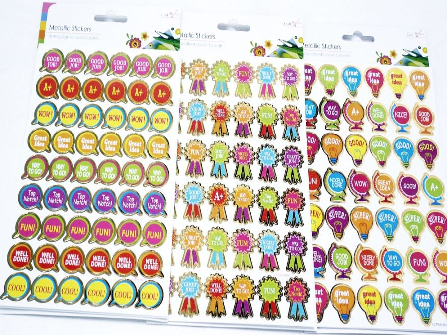 Metallic stickers - 3asstd*