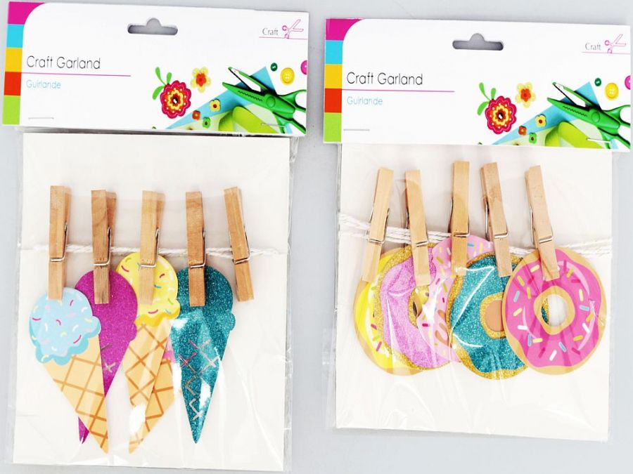 Ice-cream/donut craft garland.