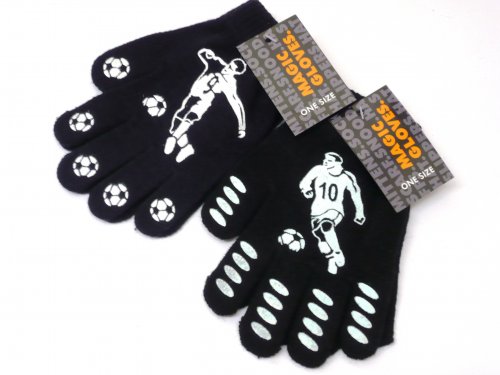 Boys football print magic gloves.
