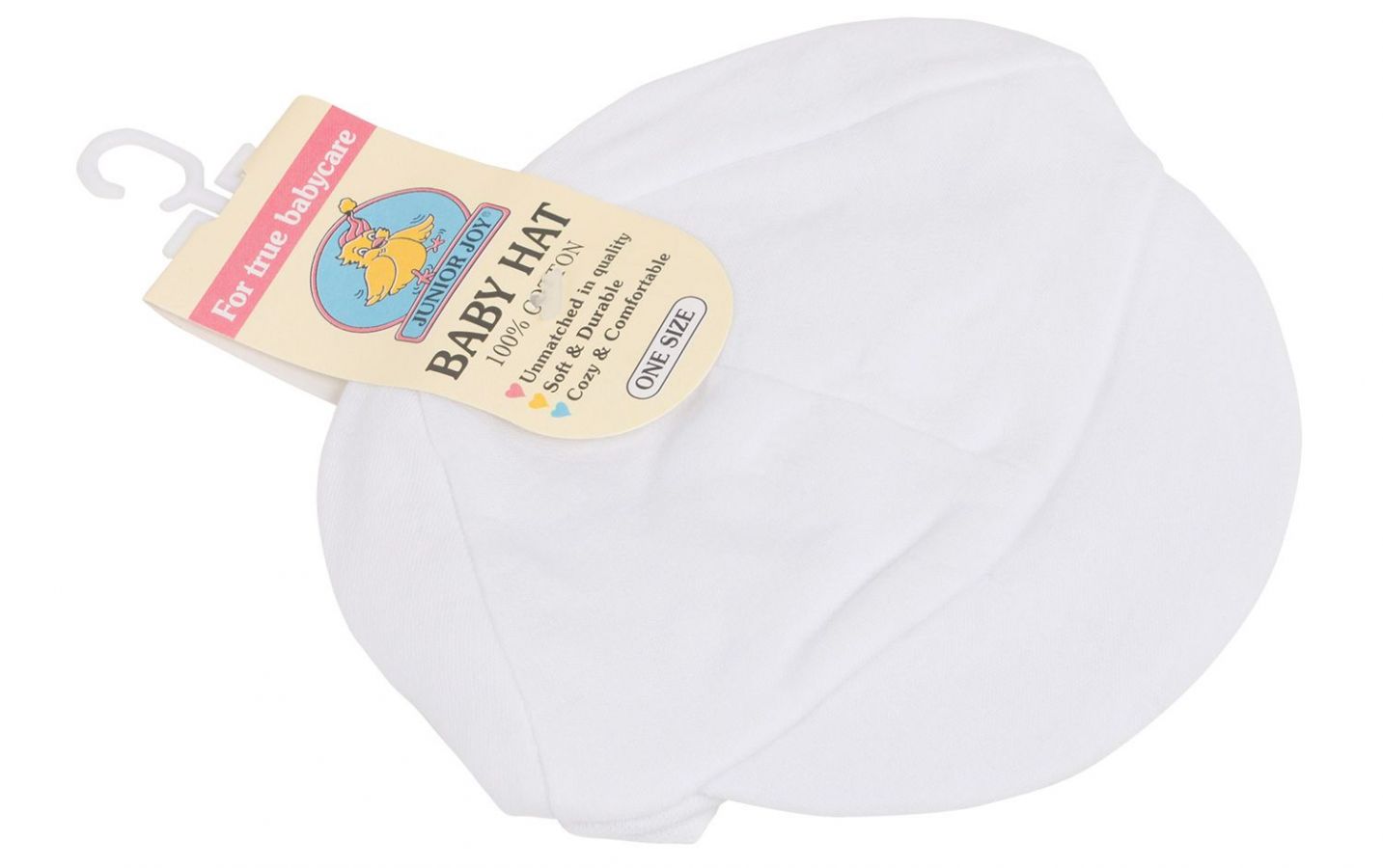 Cotton baby hat with peak (one size).